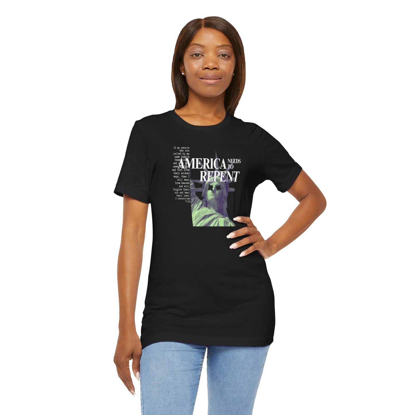 AMERICA NEEDS TO REPENT (BLACK-UNISEX)