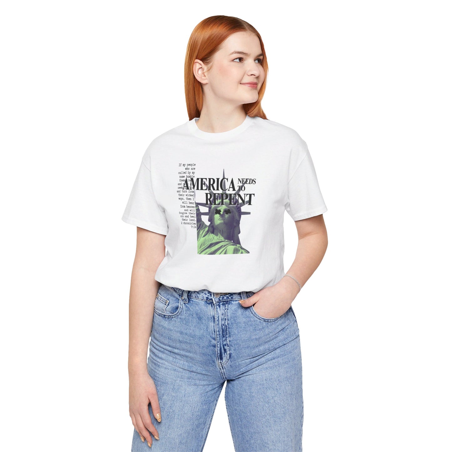 AMERICA NEEDS TO REPENT (WHITE-UNISEX)